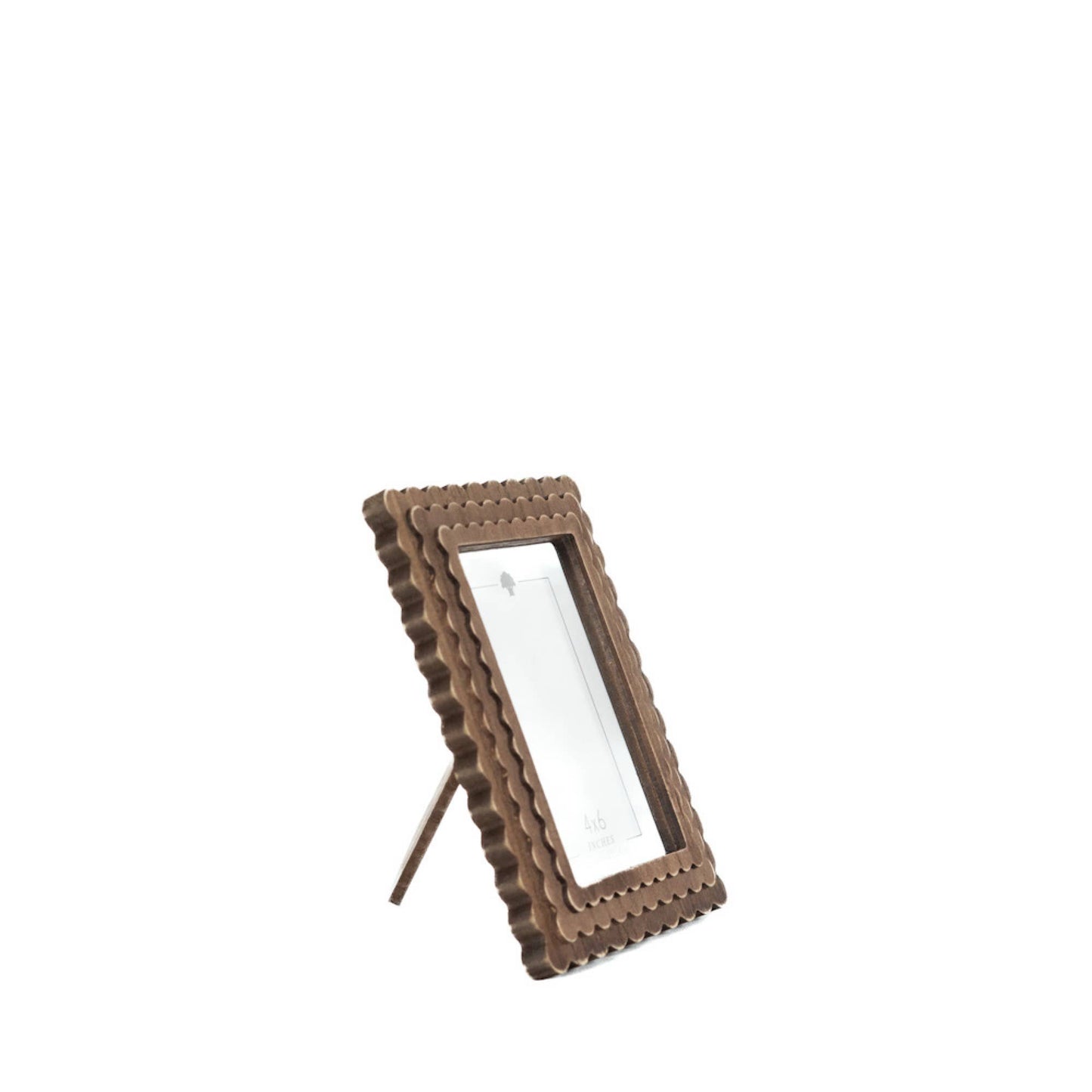 4x6 scallop photo frame espresso