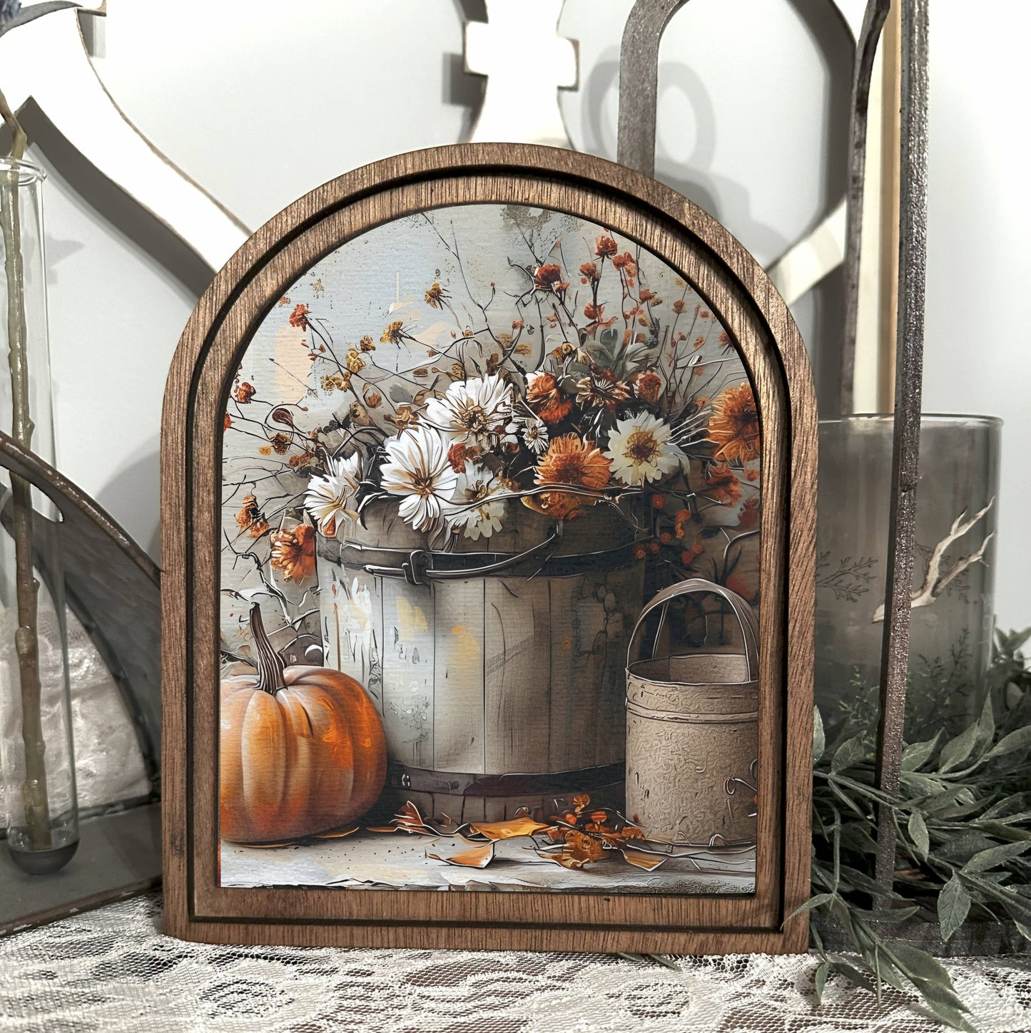 Autumn Harvest Framed Canvas Art