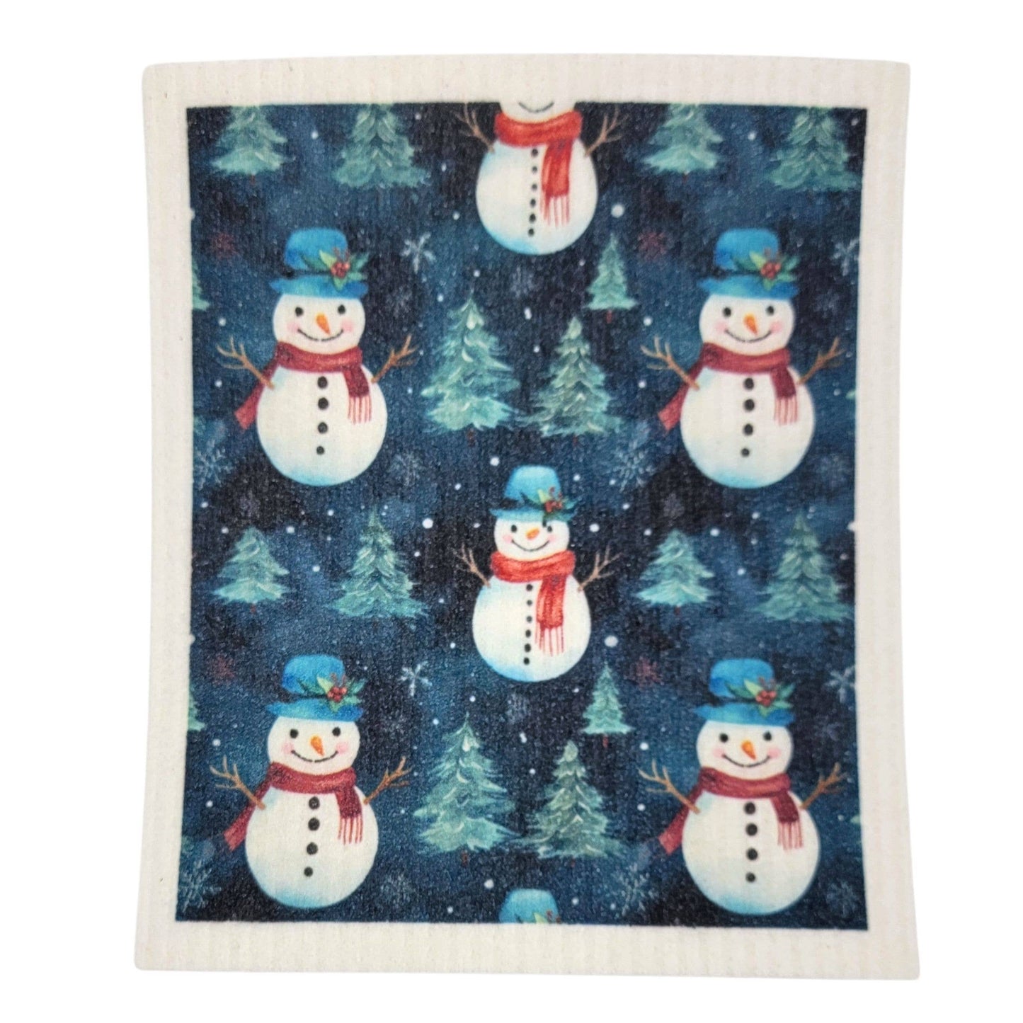 Winter Snowman Christmas Swedish Dishcloths Christmas Gifts