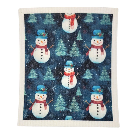Winter Snowman Christmas Swedish Dishcloths Christmas Gifts