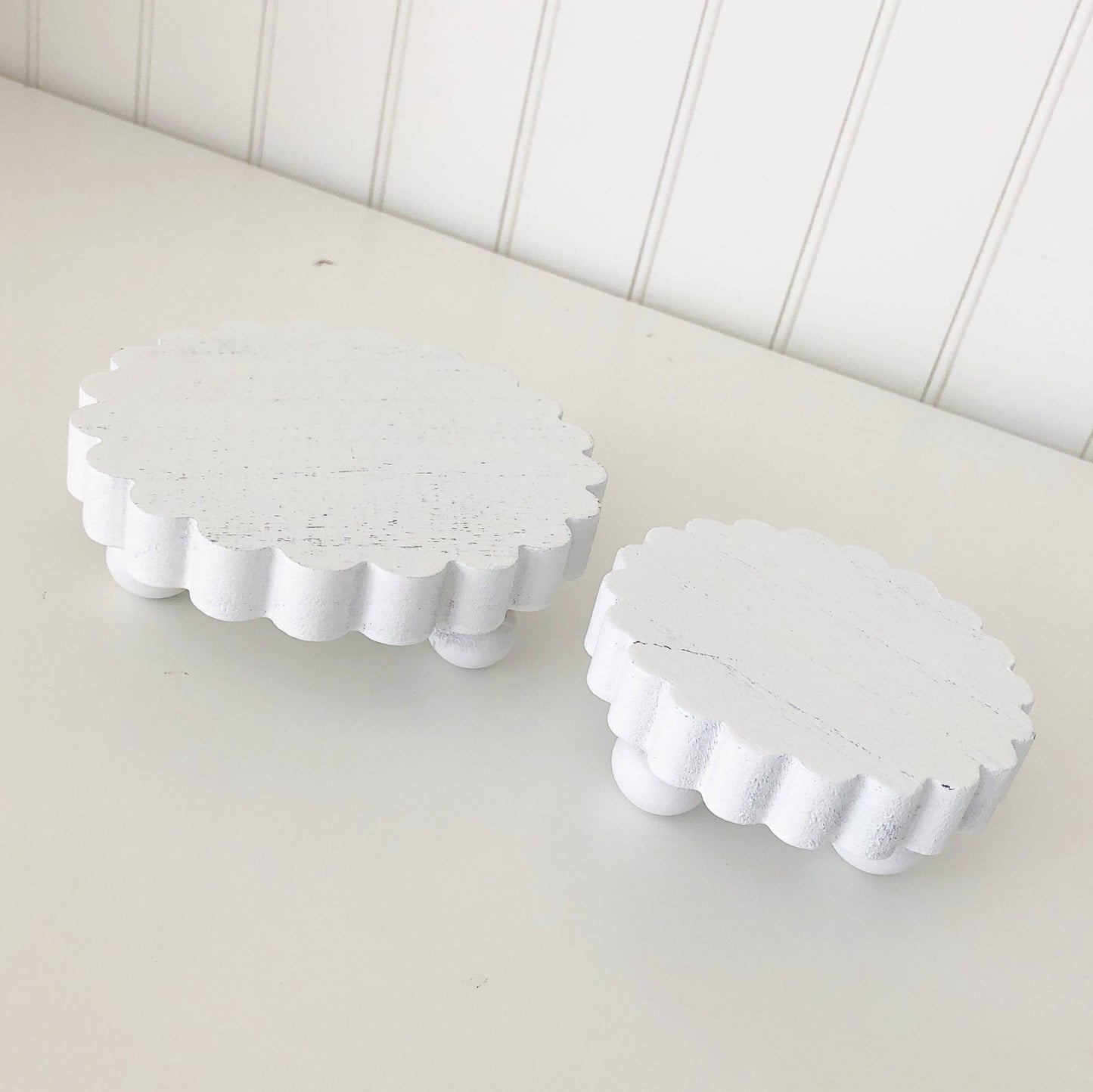 Foundations Decor Mini Scalloped Risers (Set of 2)