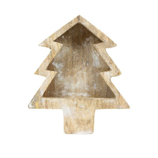 Dough Bowl- Mango Wood Christmas Tree