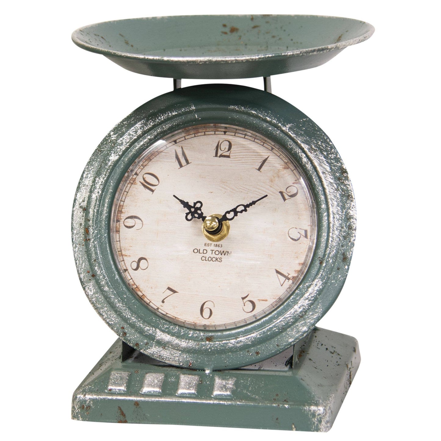 Vintage Blue Old Town Scale Clock