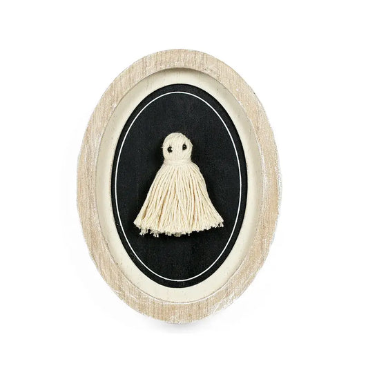 Tassel Ghost Wood Frame Sign