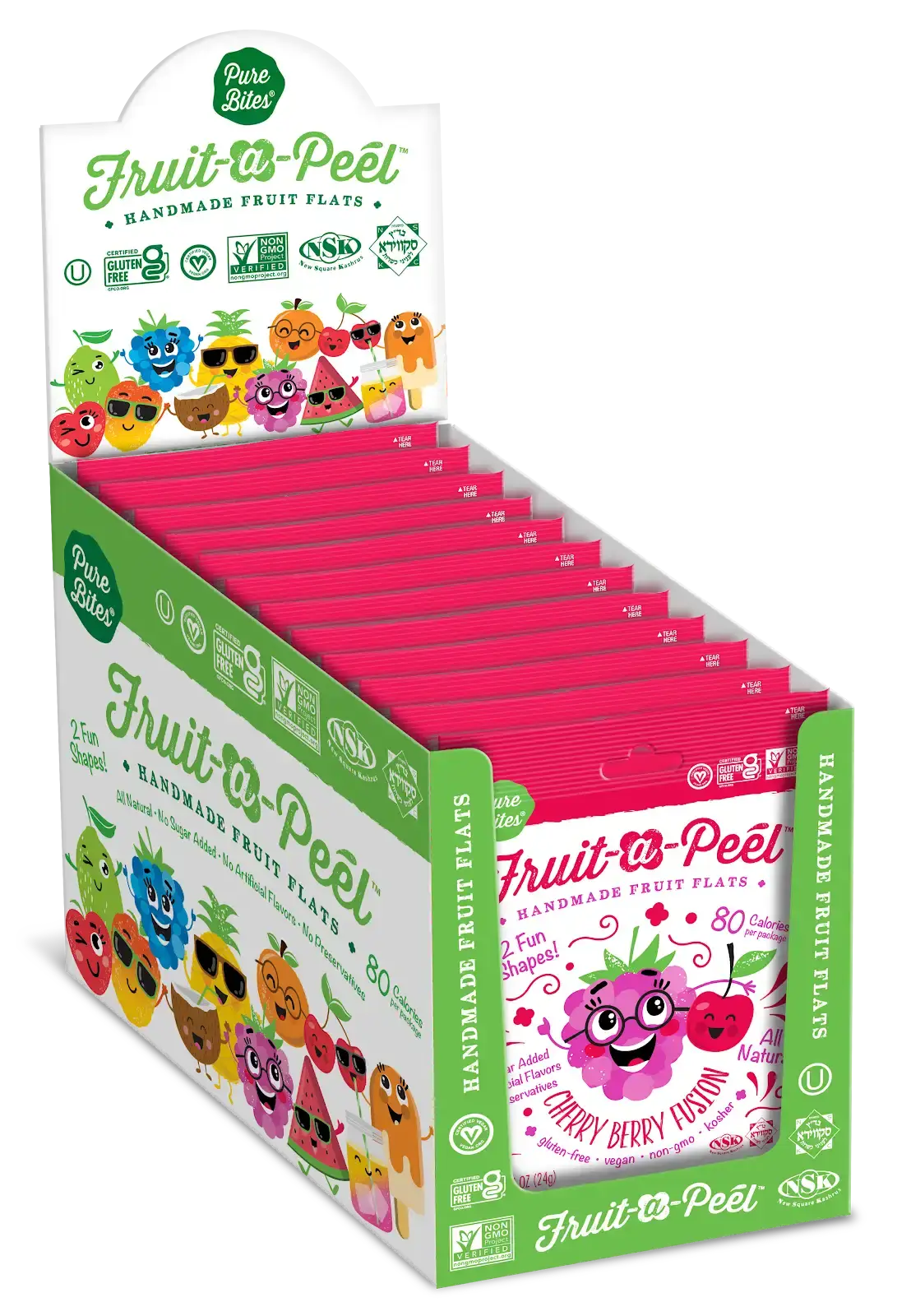 Fruit-a-Peel Cherry Berry Fusion Fruit Flats