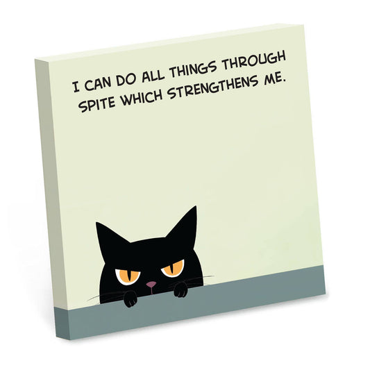 I Can Do All Things Through Spite - Funny Sticky Note Pad