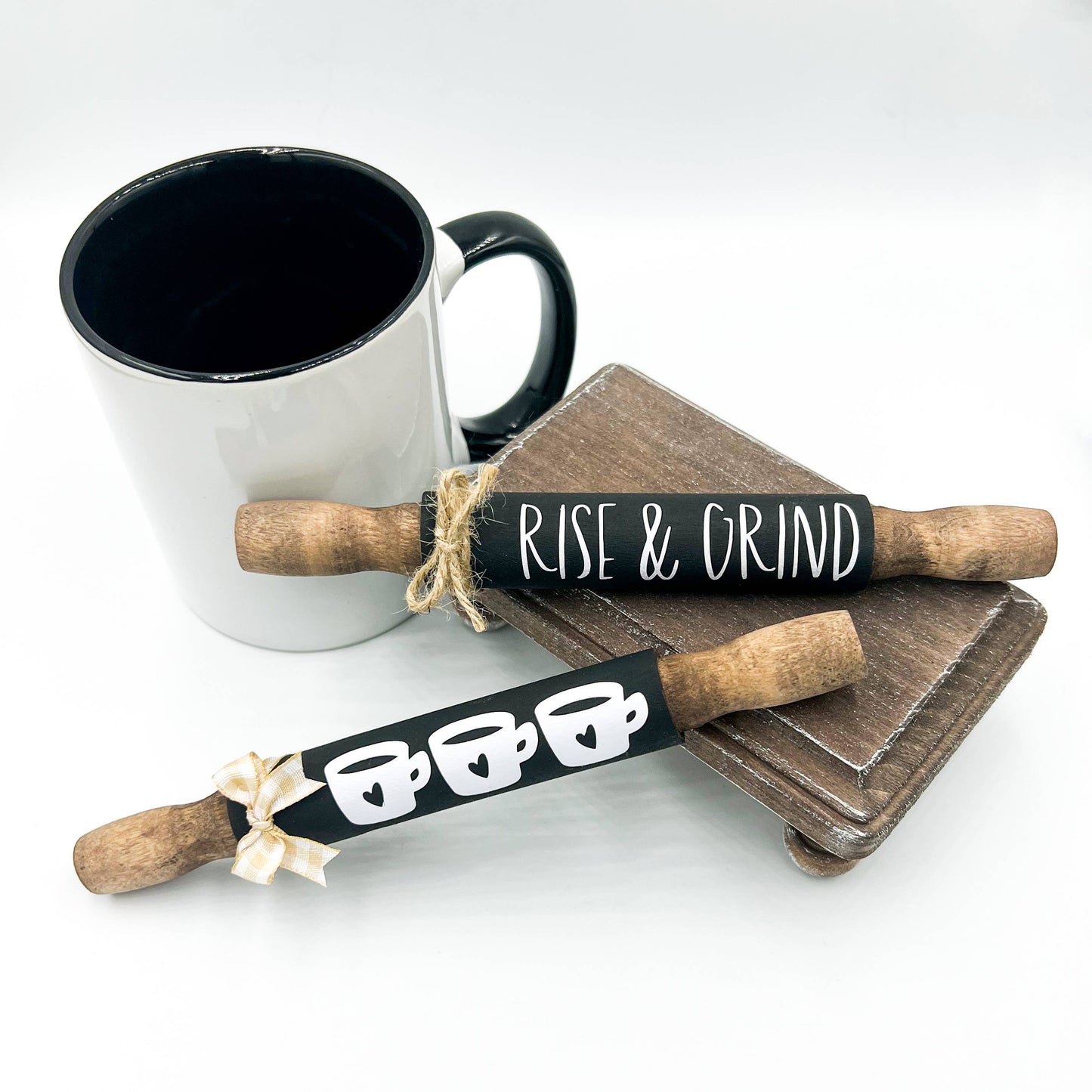 Coffee bar decor | Coffee tiered tray | Neutral home decor