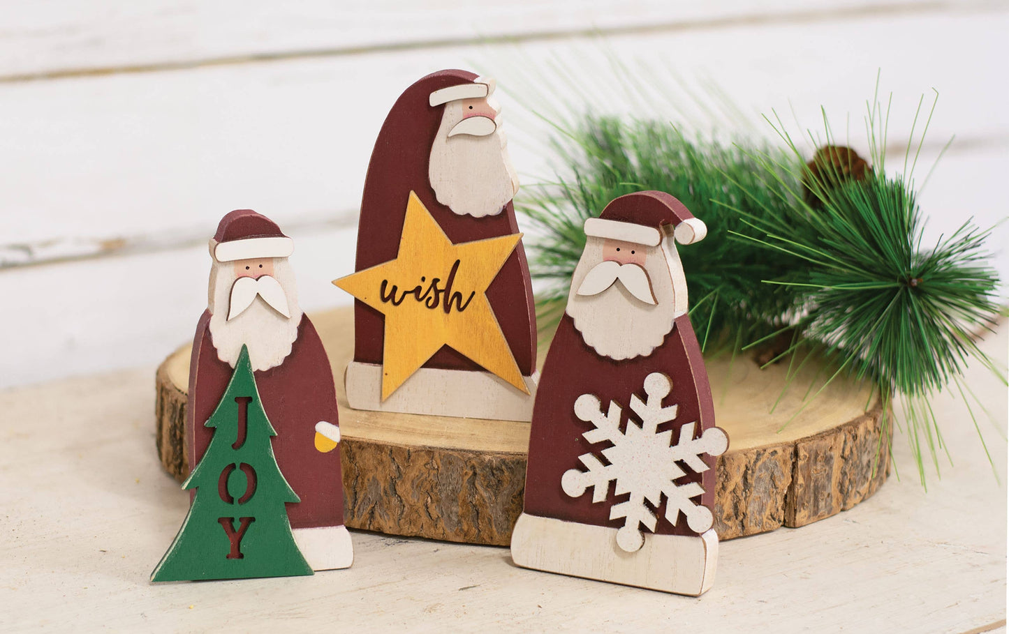 Joy Santa Wooden Sitter