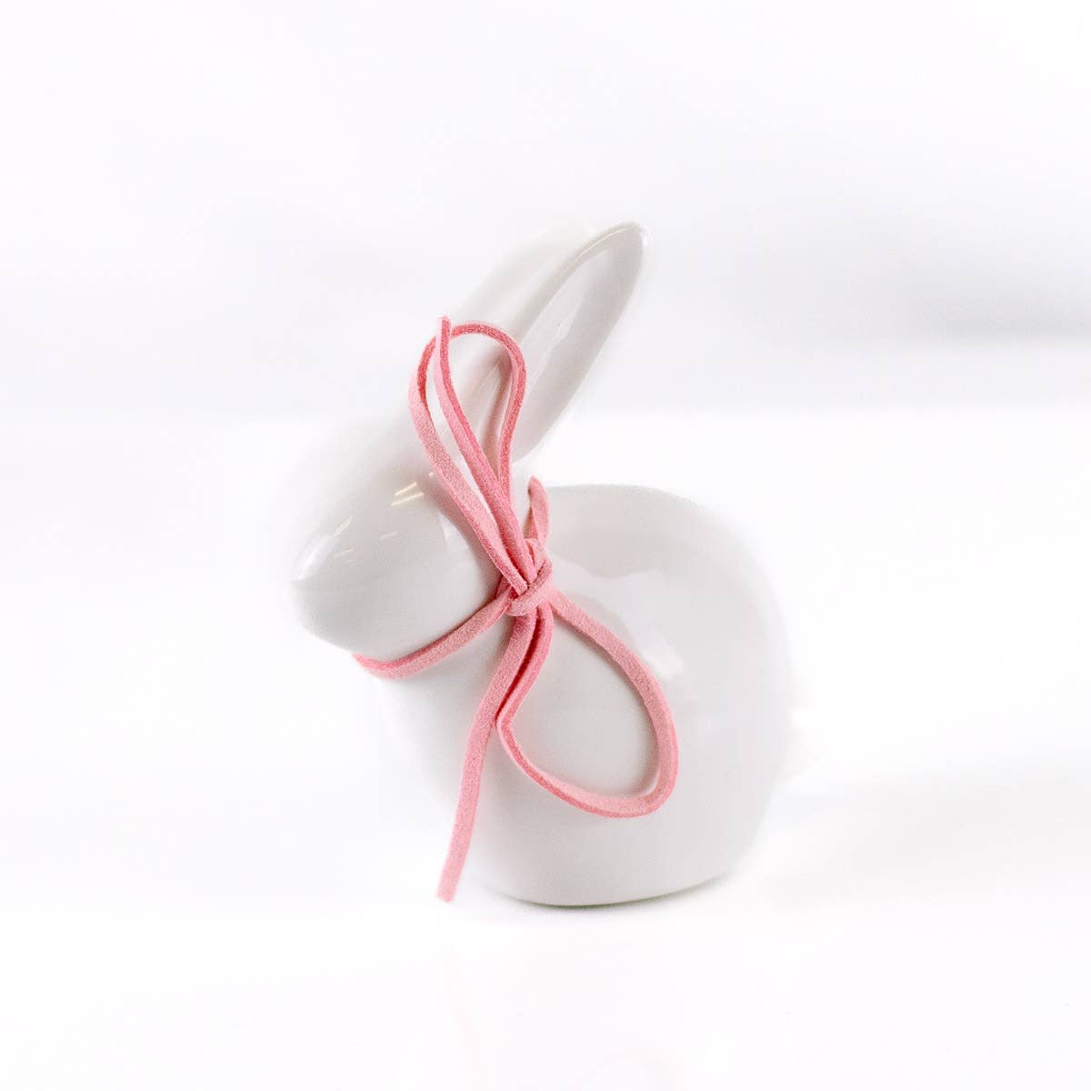 Avery Bunny Décor-White/Pink   4"
