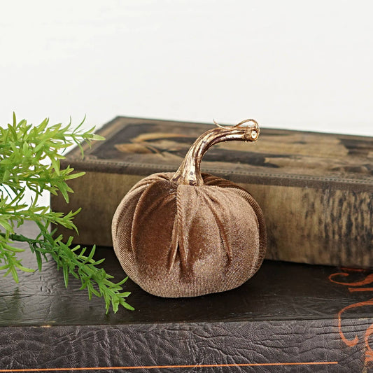 Brown Velvet Pumpkin