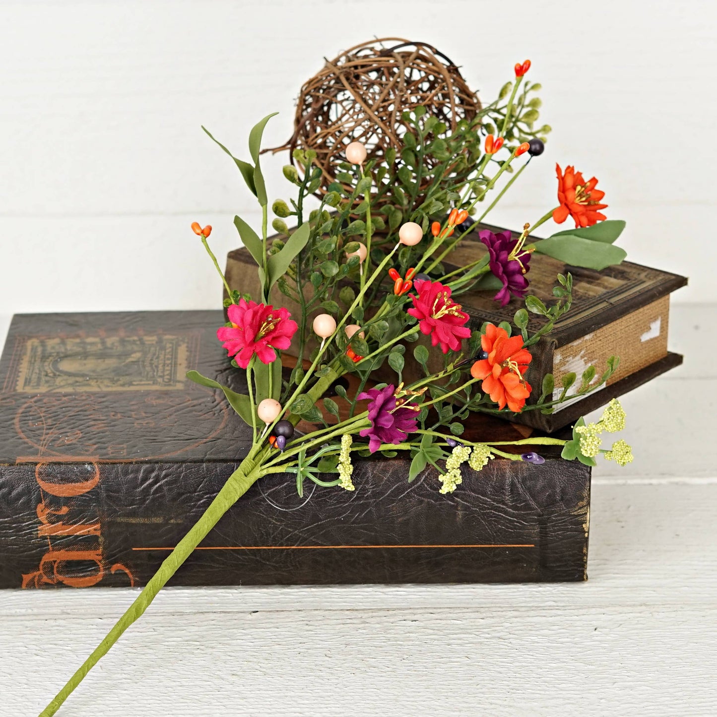 Hibiscus with Boxwood Stem-18in