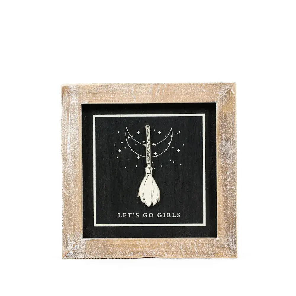 Broom/Pie Reversible Sign