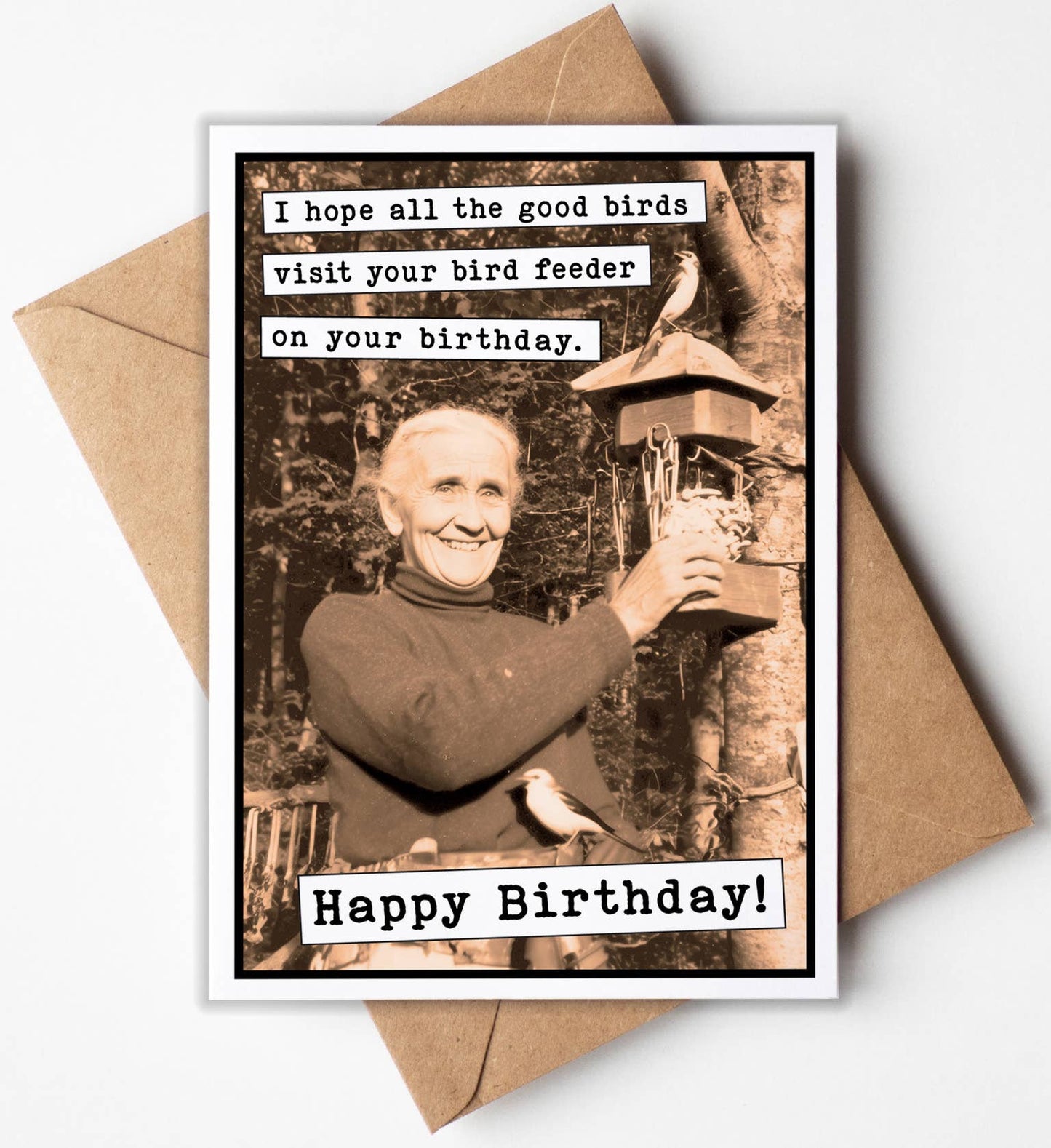 Bird Feeder Birthday Card