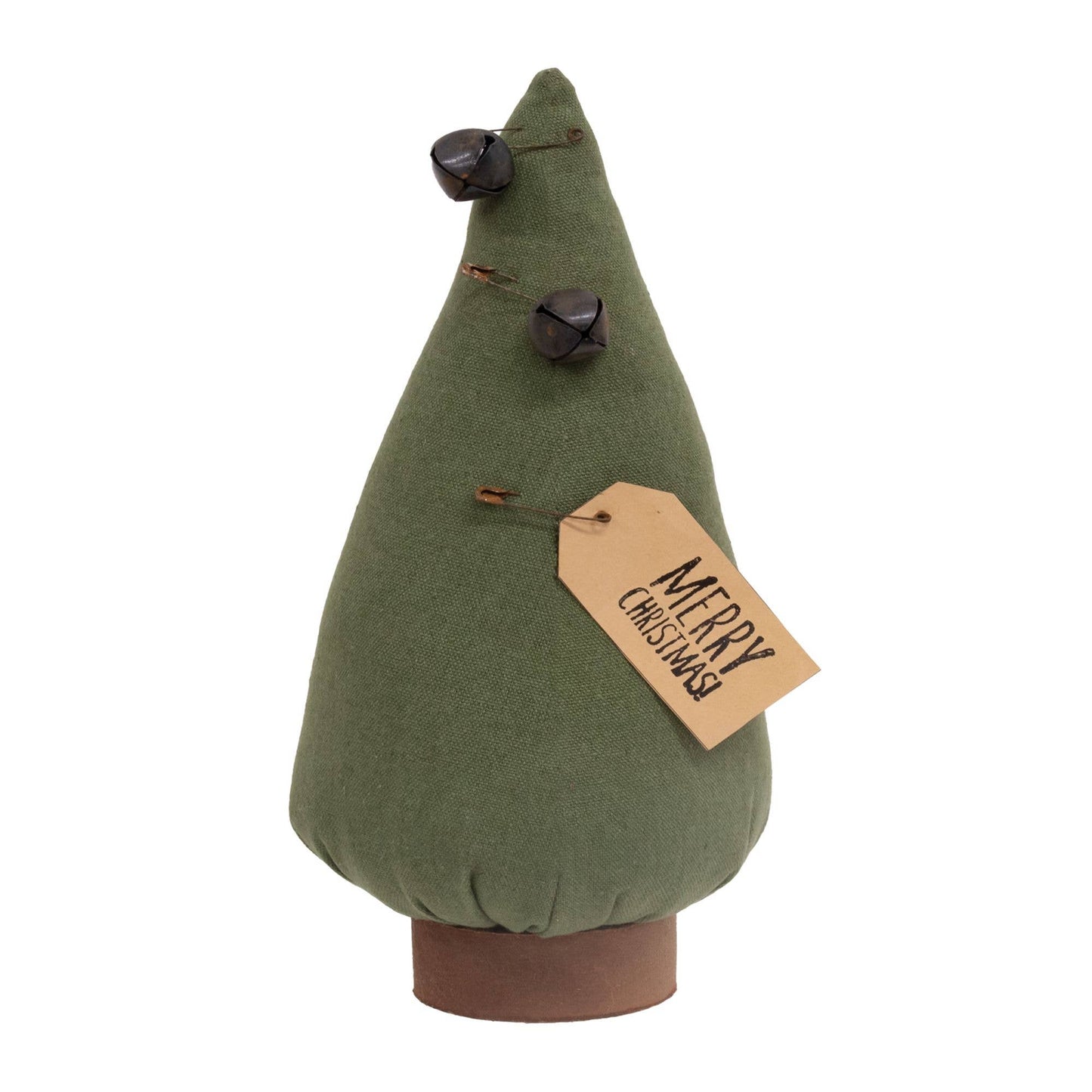 Stuffed Primitive "Merry Christmas" Tree on Base