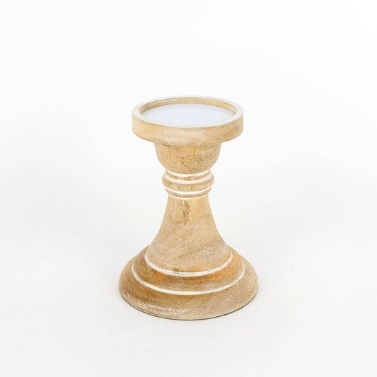 Mango Wood Pillar Candle Holder