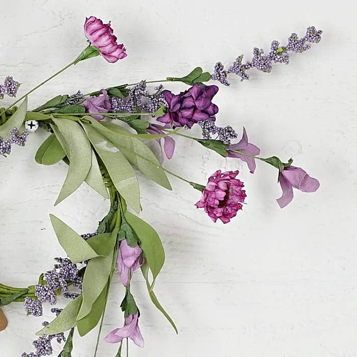 Lanvendar and Wild Flowers Candle Ring-3.5in