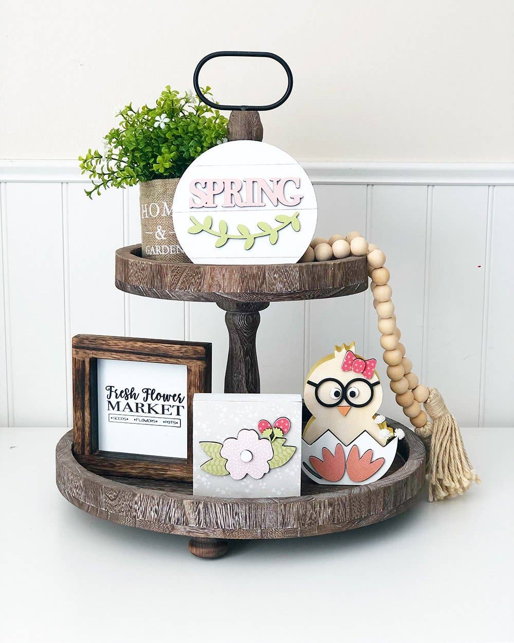 Burlap Bag & Spring Flowers