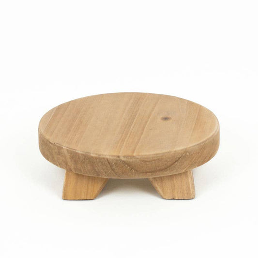 11732 - 6x6x1.75 natural wood riser (ROUND MINI) ORGANIZE
