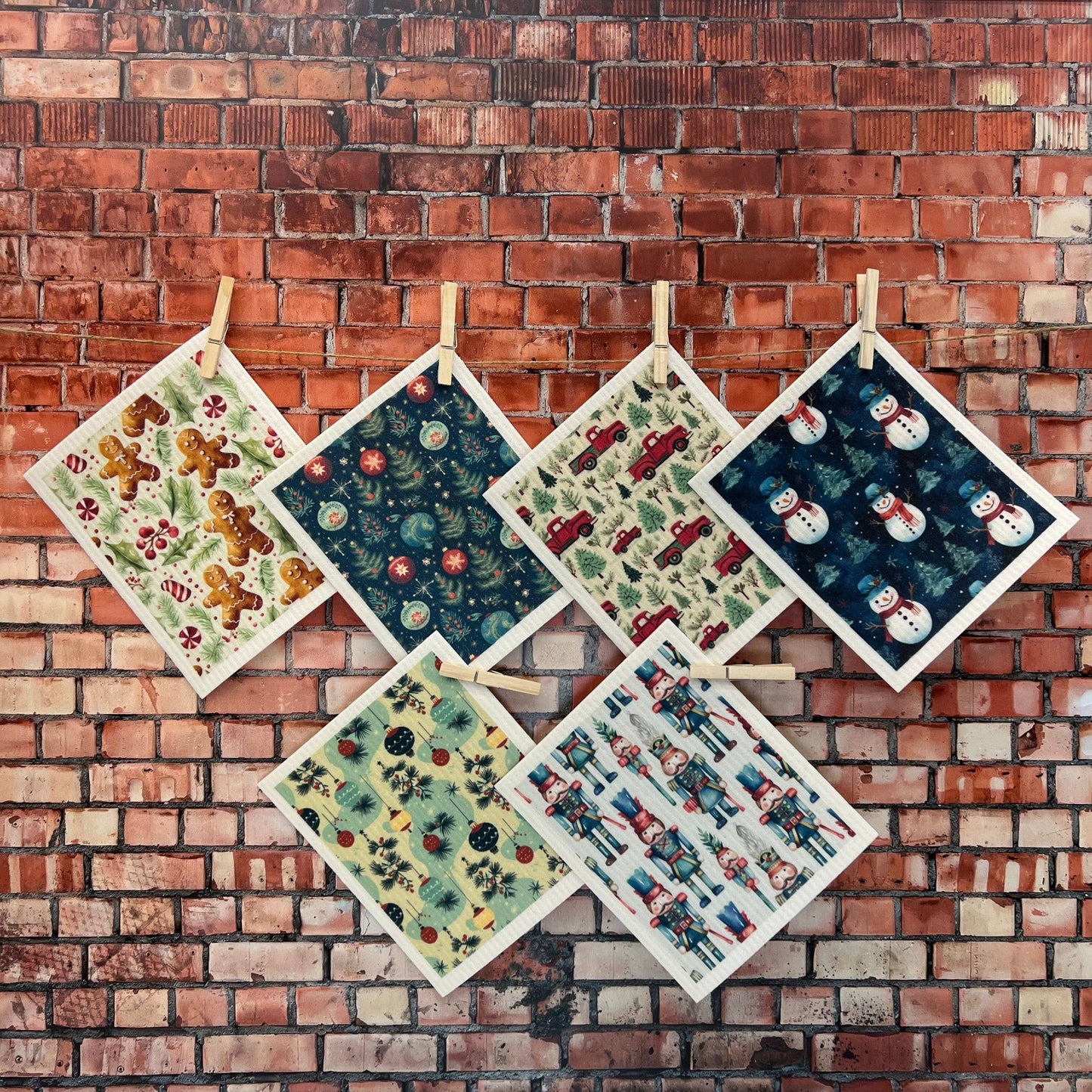 Winter Snowman Christmas Swedish Dishcloths Christmas Gifts