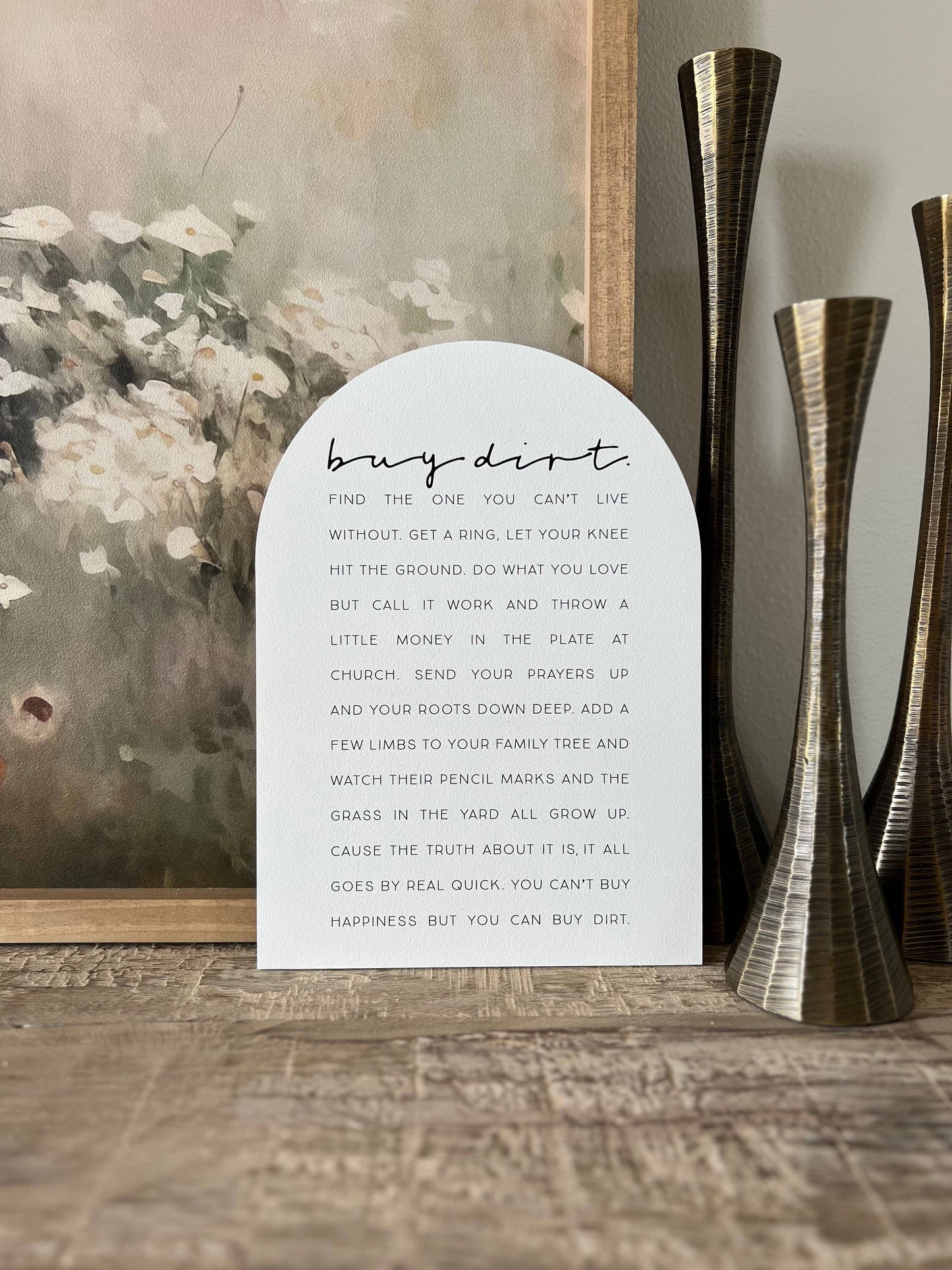 Buy Dirt, Wood Arch